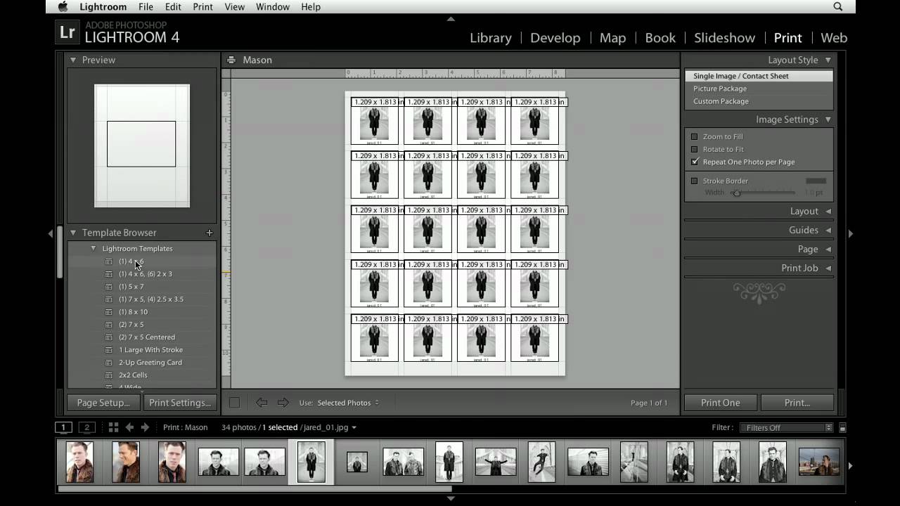 Image result for All approximately Lightroom print templates and crop guides