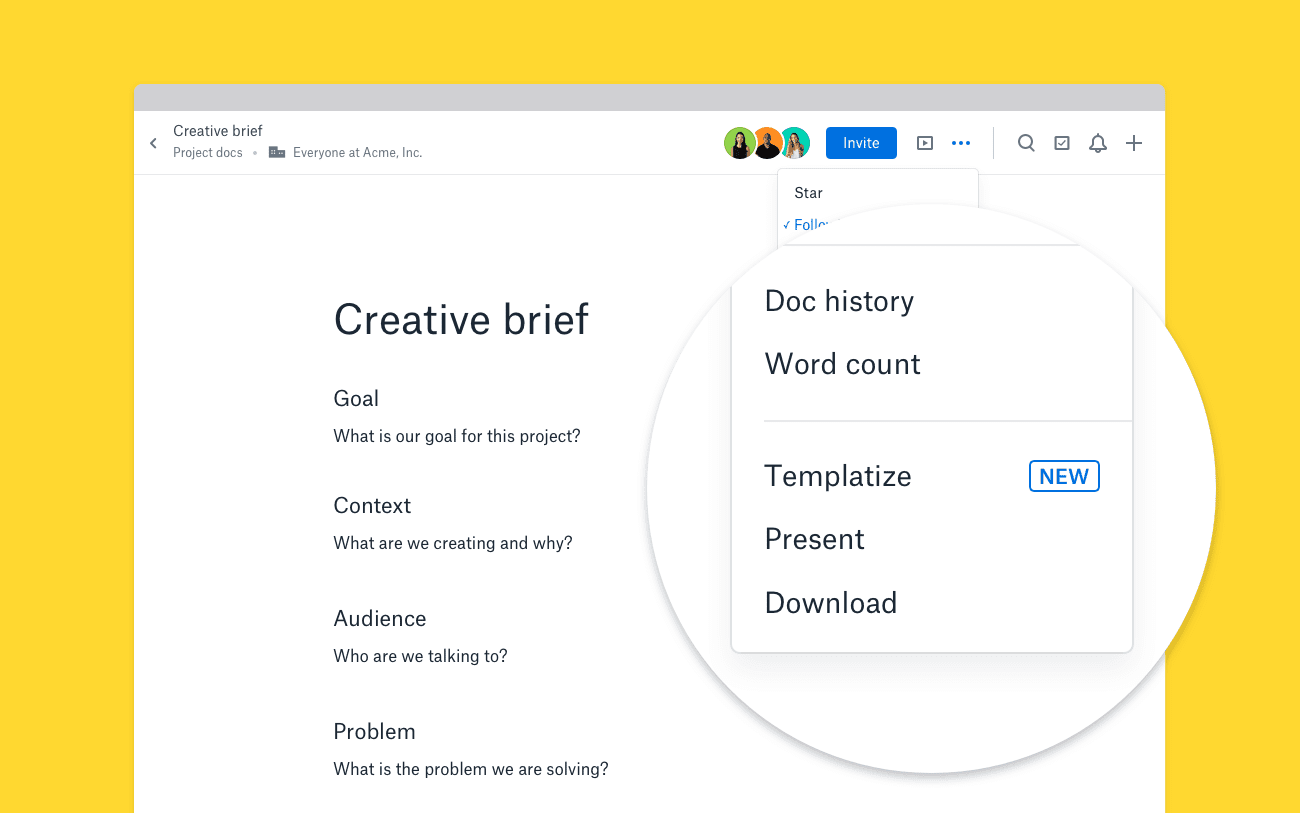 Image result for Dropbox rolls out a templates tool for its Paper online document service