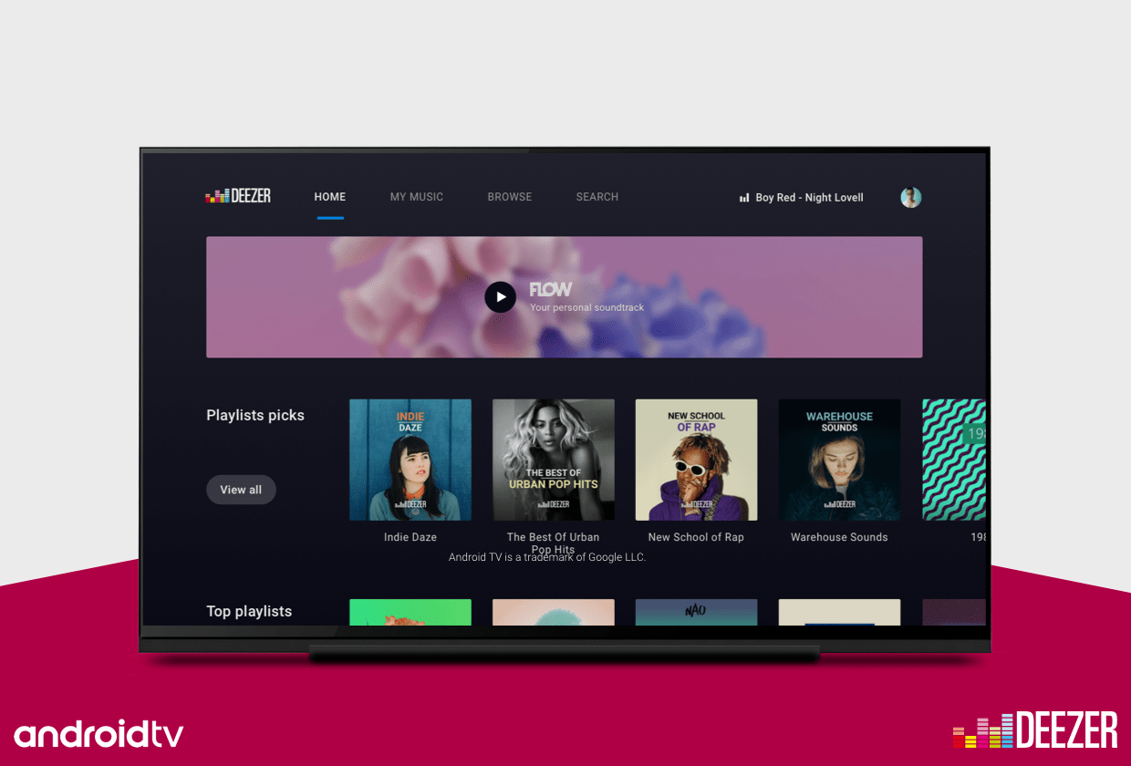 Image result for Deezer releases a native app for Android TV