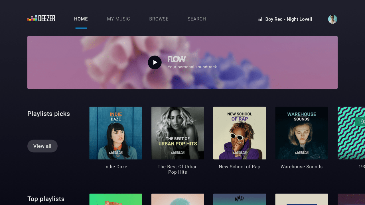 Image result for Deezer releases a native app for Android TV